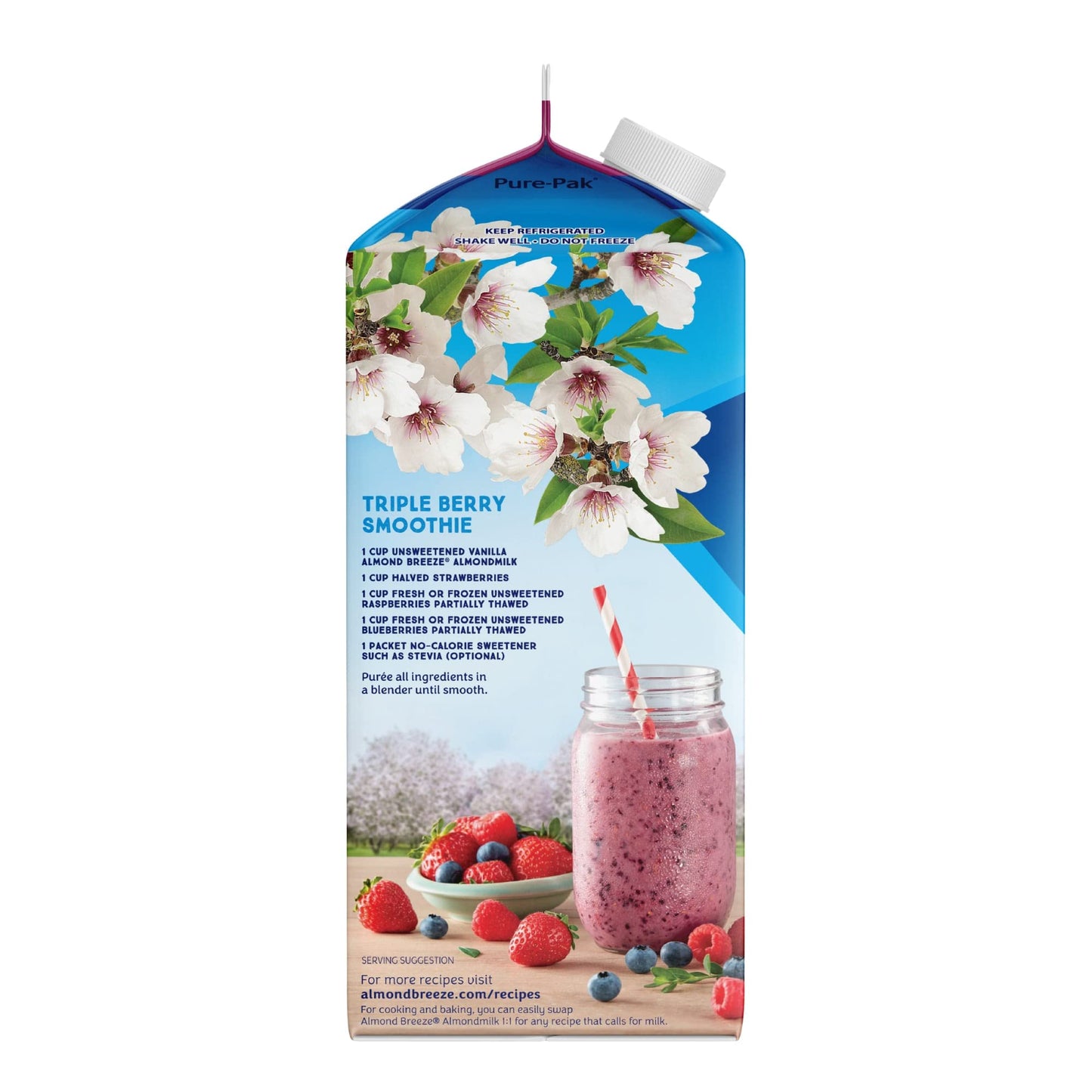 BLUE DIAMOND Unsweetened Vanilla Almondmilk, 0.5 GL