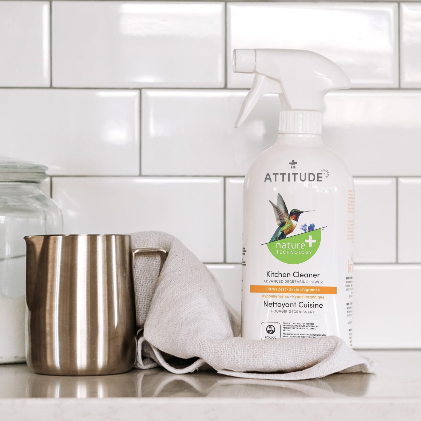 Attitude Kitchen All Purpose Cleaner, Multi-Surface Cleaner, Plant & Mineral-Based Formula, Citrus Zest, 27.1 Fl Oz (Pack Of 1)