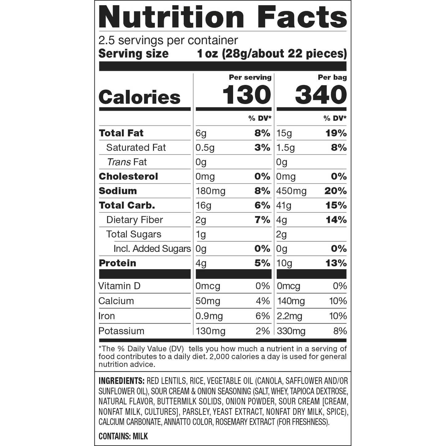 Harvest Snaps Veggie Chips (Sour Cream And Onion Crunchy Loops) | Powered By Plant Protein, Gluten Free, Non-Gmo Baked Vegetable