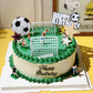 Qoadwem Soccer Cake Toppers - Resin Football Theme Decorations, Style 2, Model 5 for Birthday and Graduation Parties