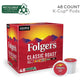Folgers Classic Roast Coffee, Medium Roast, K Cup Pods For Keurig Coffee Makers, 48Count