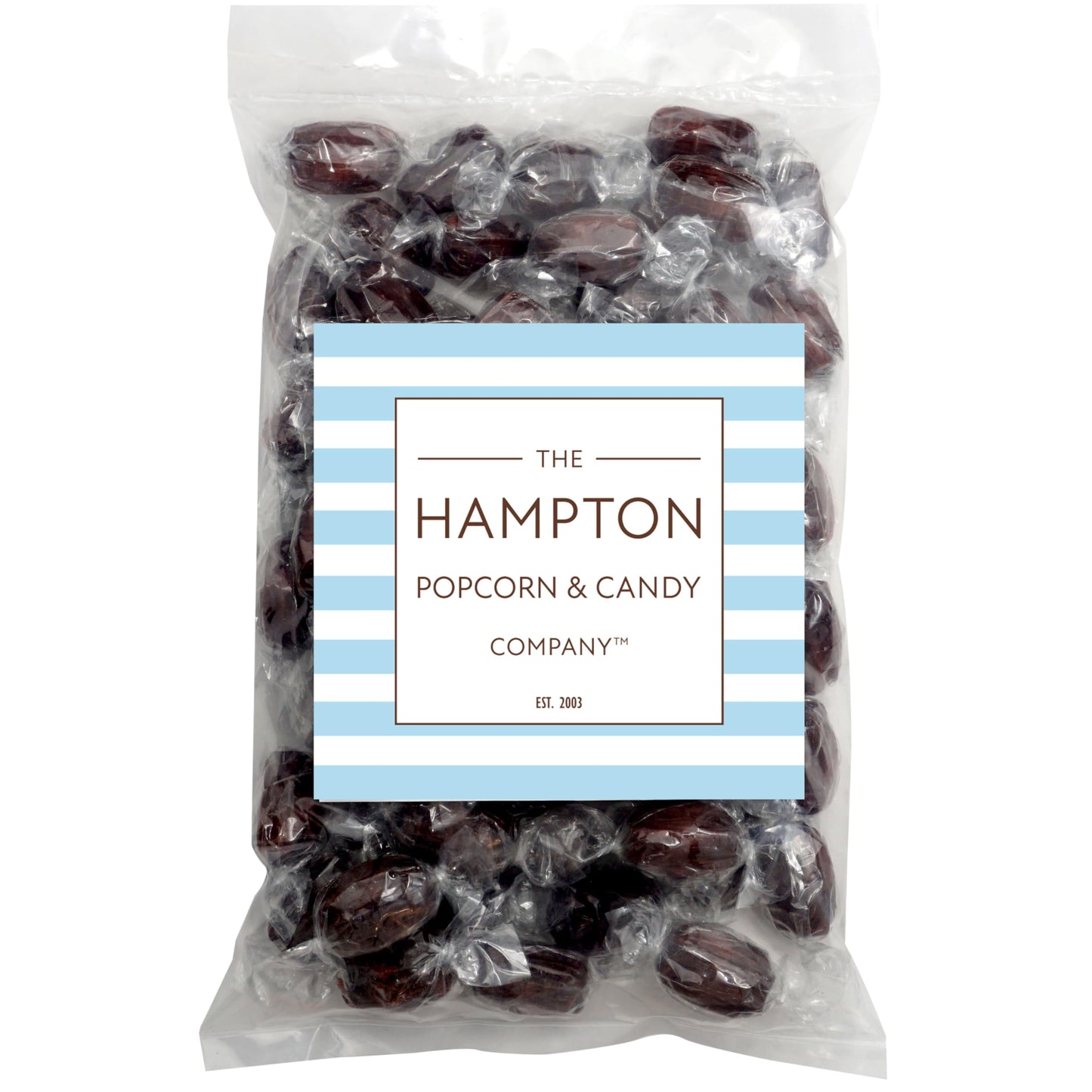 The Hampton Popcorn Company Root malt-inspired Barrels Hard Candy - 1lb Bulk Bag - Old Fashioned Individually Wrapped Candy