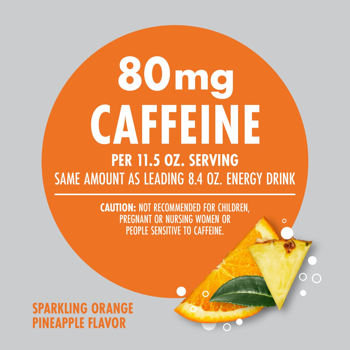 V8 Energy Drink, Sparkling Orange Pineapple, 11.5 fl oz Can, Pack of 4