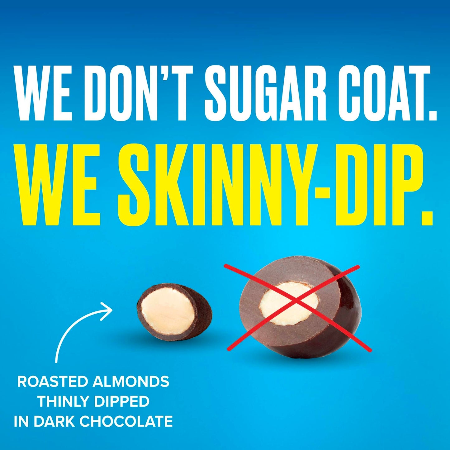 Skinnydipped Dark Chocolate Cocoa Almonds, Healthy Snack, Plant Protein, Gluten Free, 3.5 Oz Resealable Bags (Pack Of 5)
