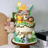 16 Pcs Safari Cake Topper Elephant Birthday Cake Toppers Jungle Animals Cakes Toppers 1St Birthday Decorations Woodland Animal T