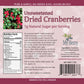 My Berry Organics Unsweetened Dried Cranberries, No Added Sugar, 3oz - Low Sugar Snack, Woman-Owned Small Company