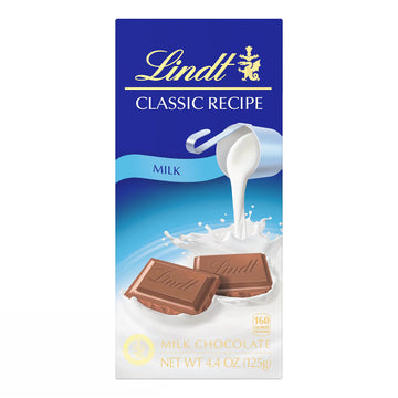 Lindt Classic Recipe Milk Chocolate Candy Bar, Milk Chocolate, 4.4 Oz.