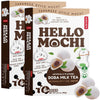 Pocas Hello Mochi, Boba Milk Tea 2-Pack - Soft and Chewy Japanese Snacks, Sweet Rice Cake, Brown Sugar Boba Milk Tea Mochi, Glut