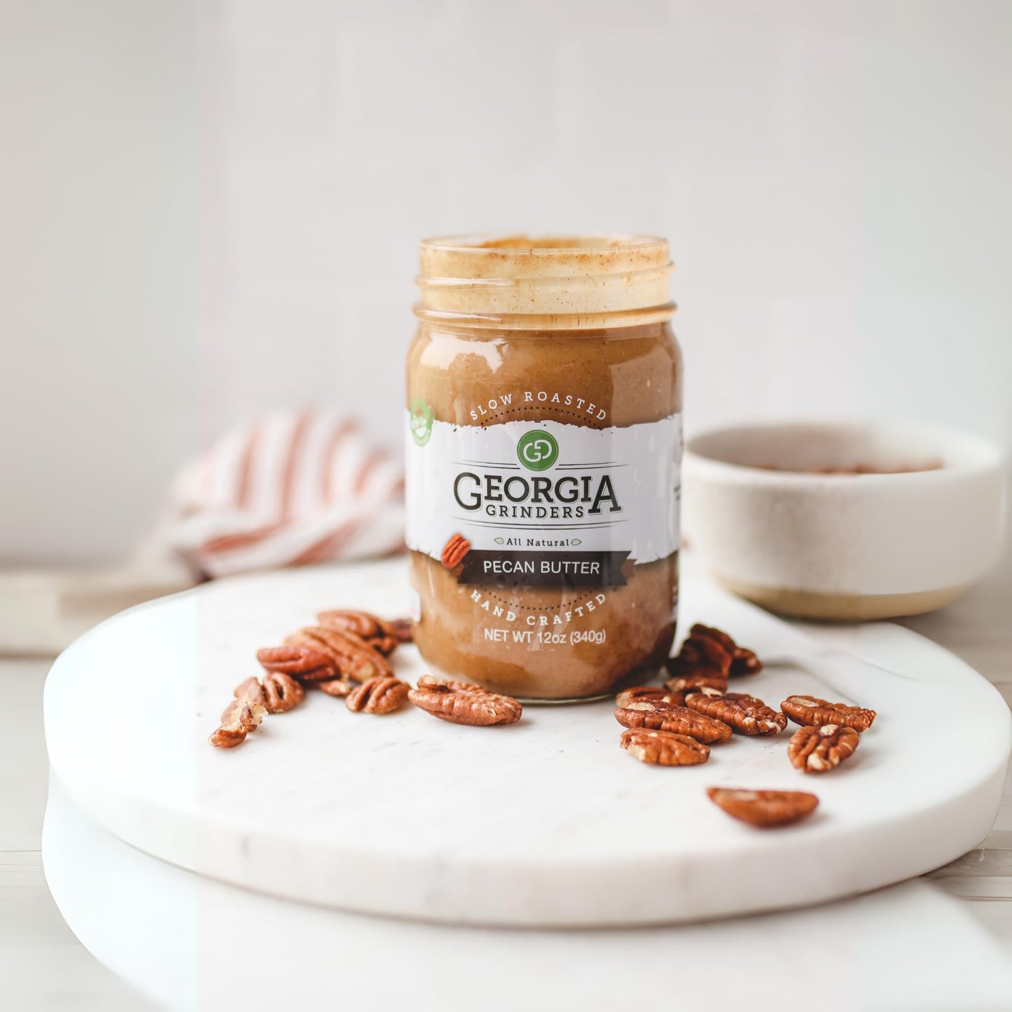 Georgia Grinders Pecan Butter Spread, Whole30 Approved, Non-GMO, Gluten Free, No Palm Oil, No Added Sugar, Paleo and Vegan Frien