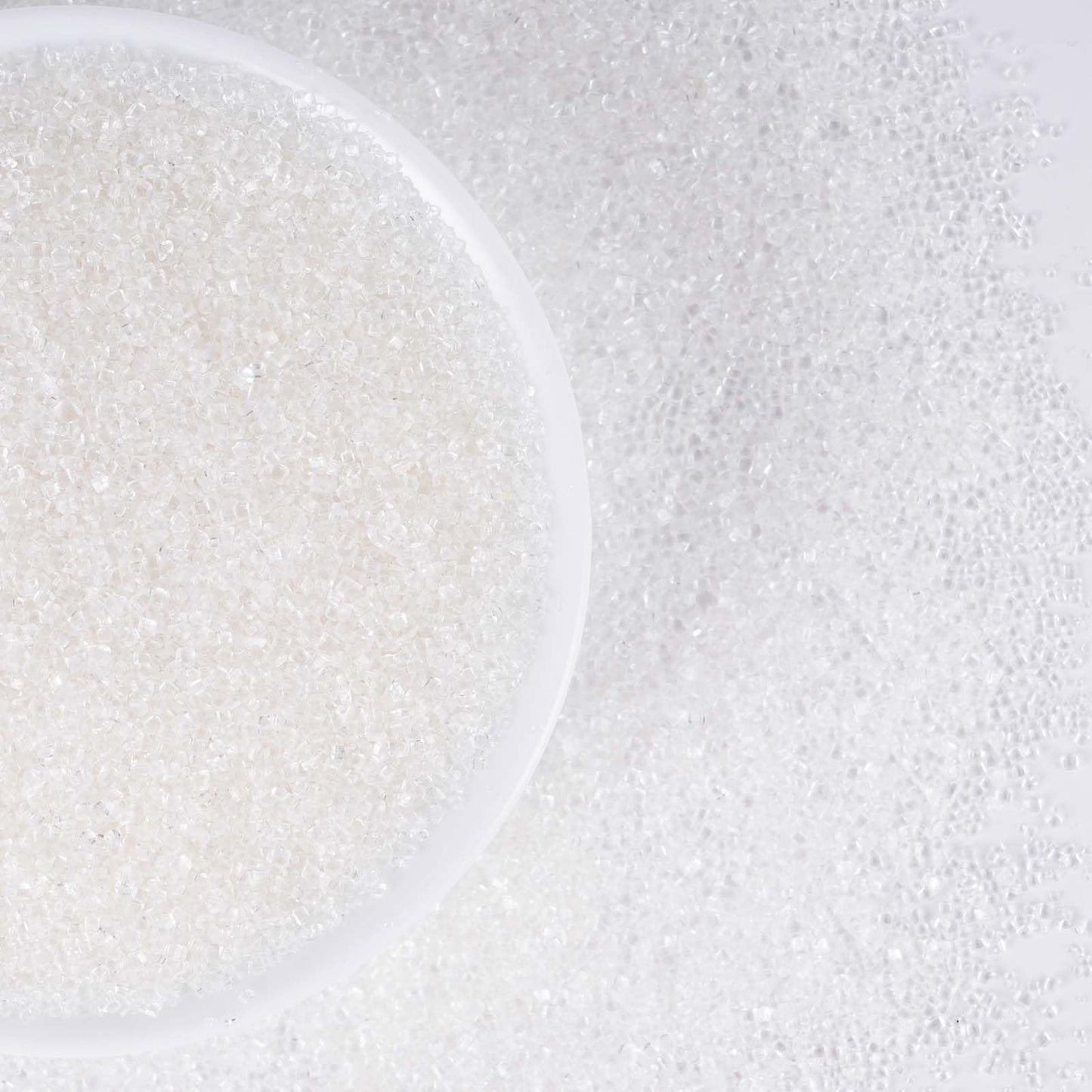 Kasvan White Sanding Sugar Sprinkles - Edible Sugar Crystals, Baking Cake Decorations, Ice Cream Toppings Cupcake Decorating, We