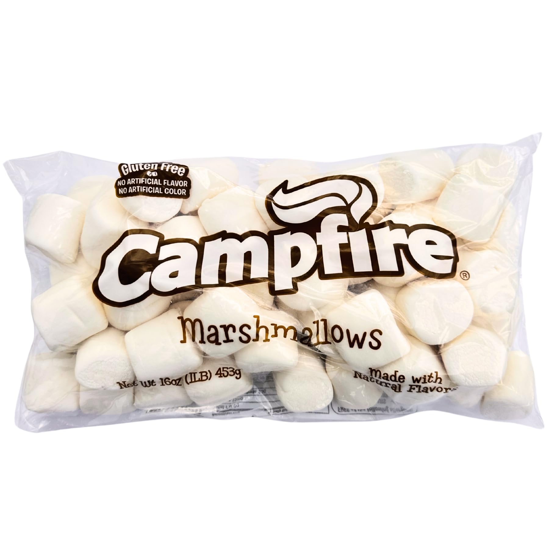 FireStix Large White Marshmallows – Natural Vanilla Flavor – 1 lb – Perfect for SMores, Baking & Hot Chocolate