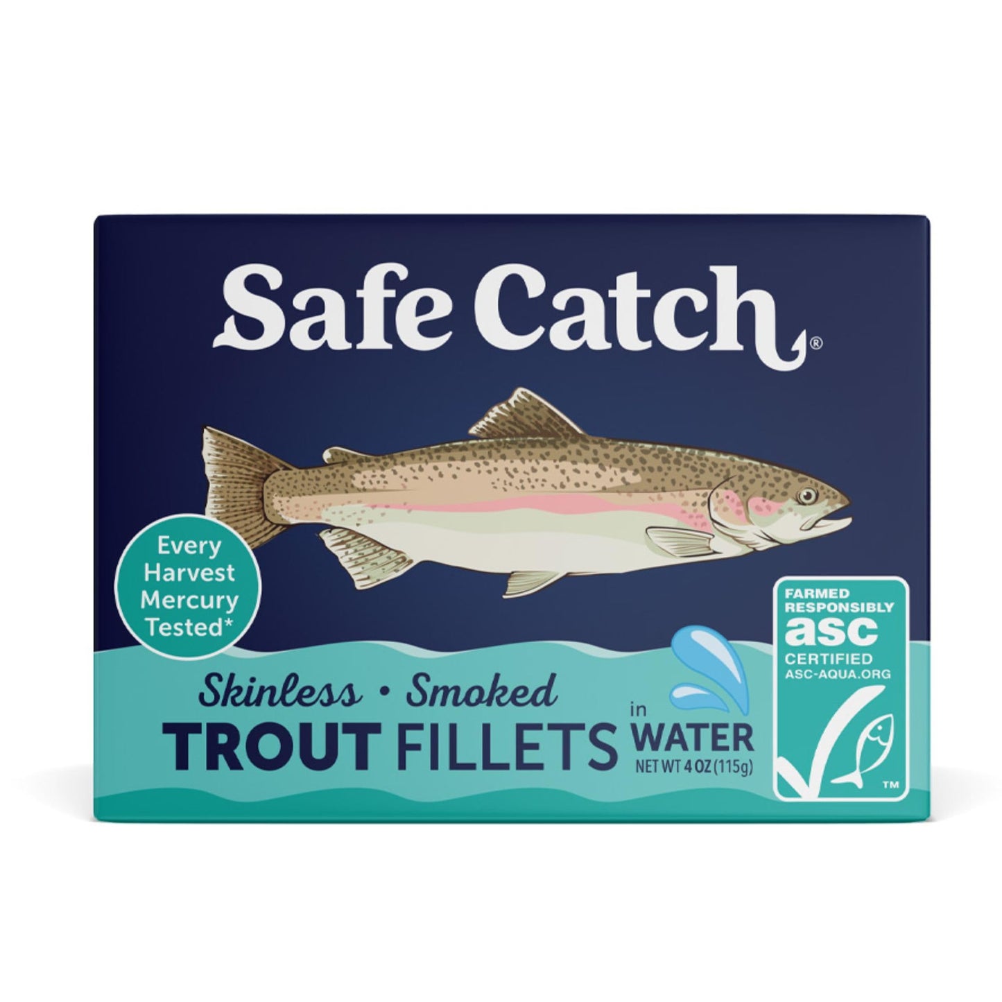 Safe Catch Smoked Rainbow Trout Fillets, Skinless & Boneless Canned Fish, Mercury Tested, 4 oz (Pack of 6)