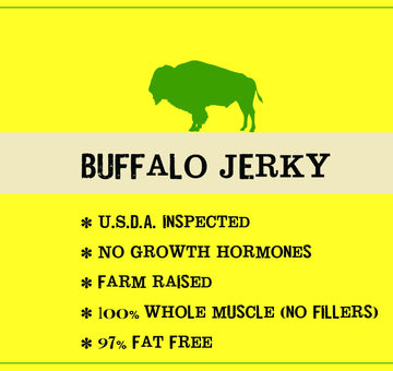 Jerky.Com Exotic Teriyaki Buffalo Jerky - Wild Game Meat Snacks, Exotic Snacks, High-Protein, All-Natural, No Added Preservative