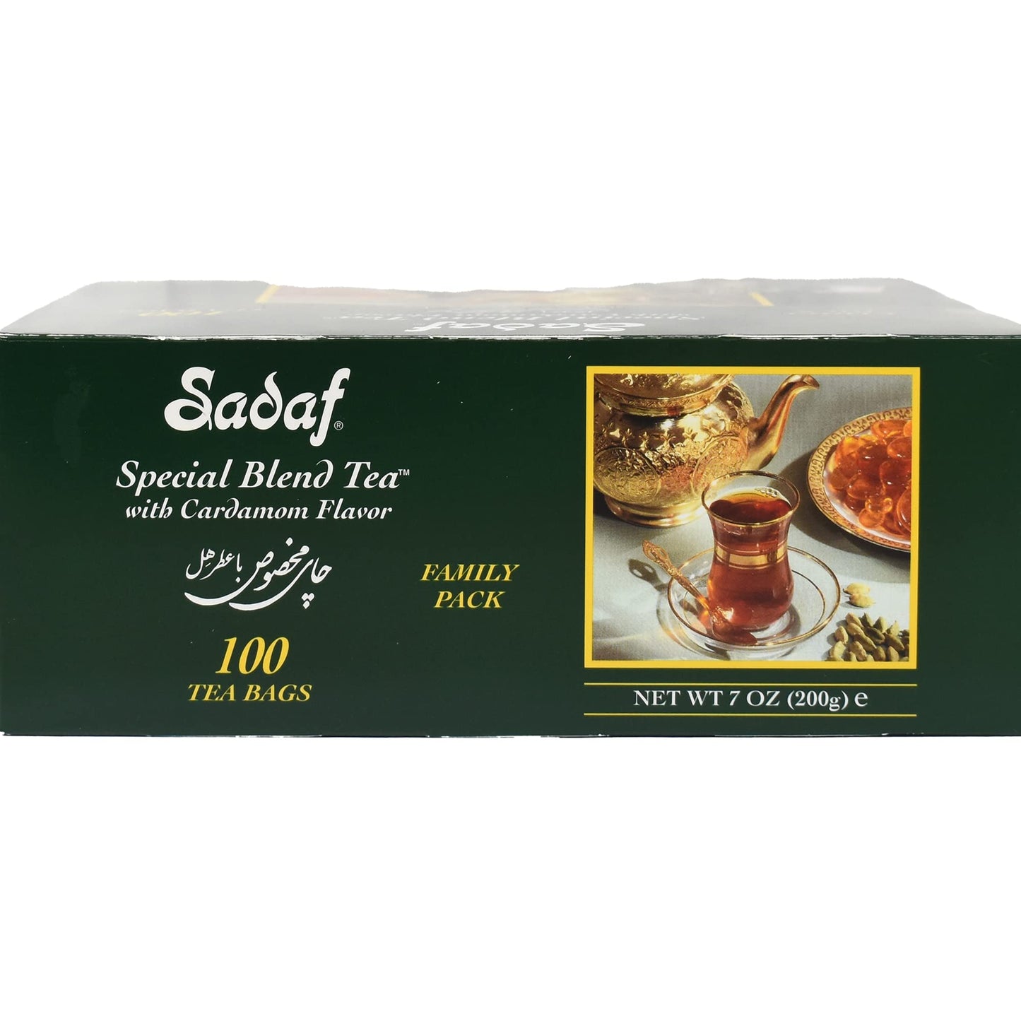 Sadaf Cardamom Tea Bags  Special Blend Cardamom Ceylon Black Tea  Quicktea Product Harvested In Sri Lanka  100 Bags (Pack Of 1)