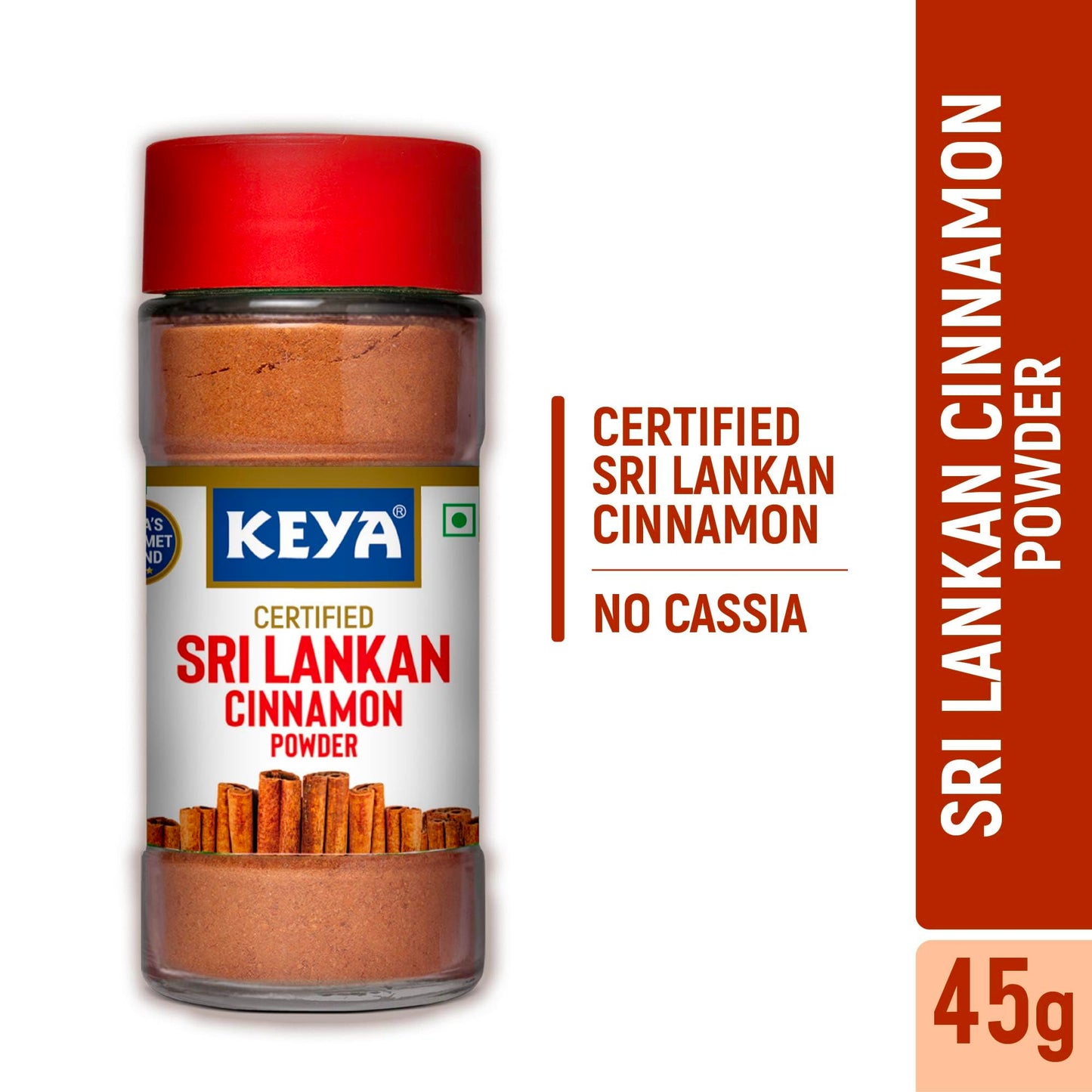 Keya Srilankan Cinnamon Powder | Dalchini Powder | Ceylon Cinnamon Sourced From Sri Lanka | 50G