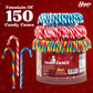 Christmas Candy Canes Tutti Frutti, Blue/White Peppermint, Red And White Cherry Mix Flavors - Bulk Candy Canes Individually Wrap