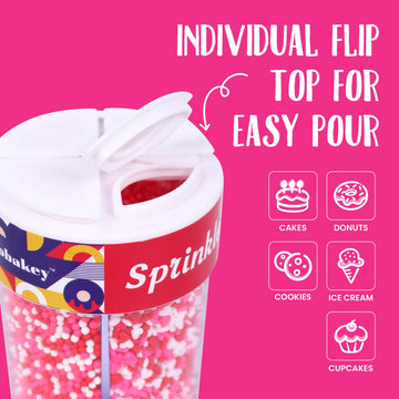 Heart Sprinkles Valentines Day Edible Sprinkle Mix Heart Shapes Pink Red Jimmies Sanding Sugar Perfect For Cake Decorations Baki