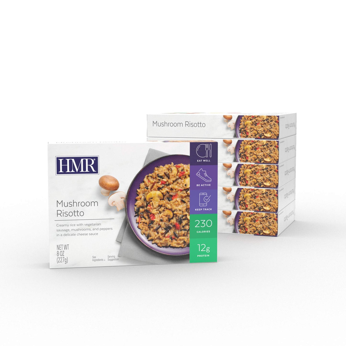 HMR Mushroom Risotto Entr  e | Pre-packaged Lunch or Dinner to Support Weight Loss | Ready to Eat | Vegetarian | 12g of Protein