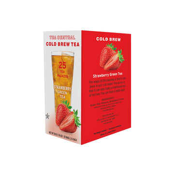 Life Plus Style Gourmet TEA CENTRAL Strawberry Iced Tea with Organic Ceylon Green Tea Natural Refreshing Cold Brew Everyday Well