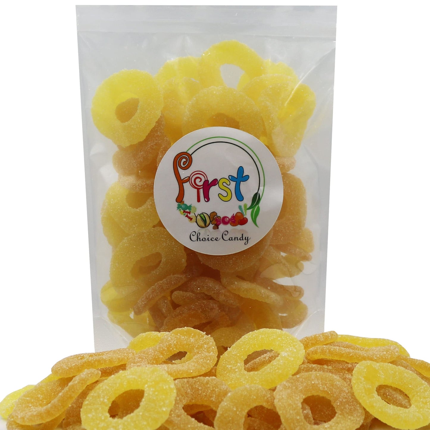 Firstchoicecandy Gummy Fruit Candy (Pineapple Rings, 10 Pound (Pack Of 1))