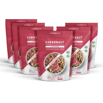 Carbonaut Gluten Free Granola, Cinnamon Apple Crumble | Keto-Certified & Non-GMO | Perfect Keto Granola For Cereal, Yogurt, or S