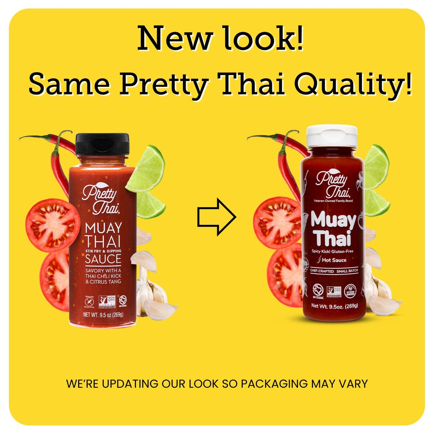 Pretty Thai Muay Thai Sauce, Gluten Free Certified Non-Gmo Authentic Stir Fry, Ramen & Dipping Sauce, 100% Natural Thai Chili Hot Sauce Condiment & Rice Seasoning