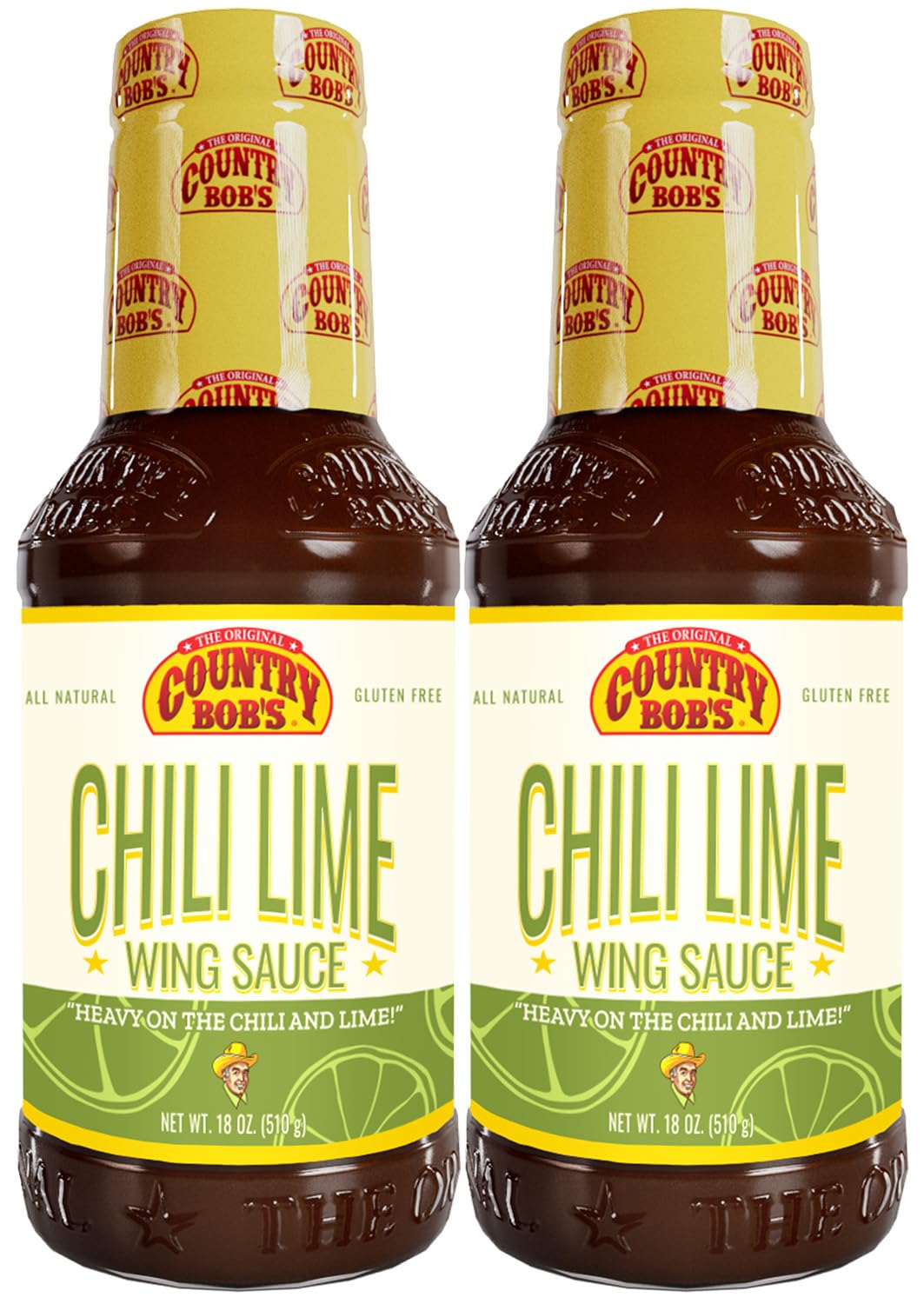 Country Bob's Chili Lime Wing Sauce - Zesty & Spicy Flavor, Made with Small Batch Crafted, Ideal for Wings, Homestyle Cooking, 1