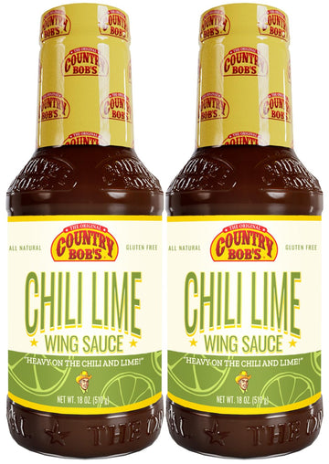 Country Bob's Chili Lime Wing Sauce - Zesty & Spicy Flavor, Made with Small Batch Crafted, Ideal for Wings, Homestyle Cooking, 1