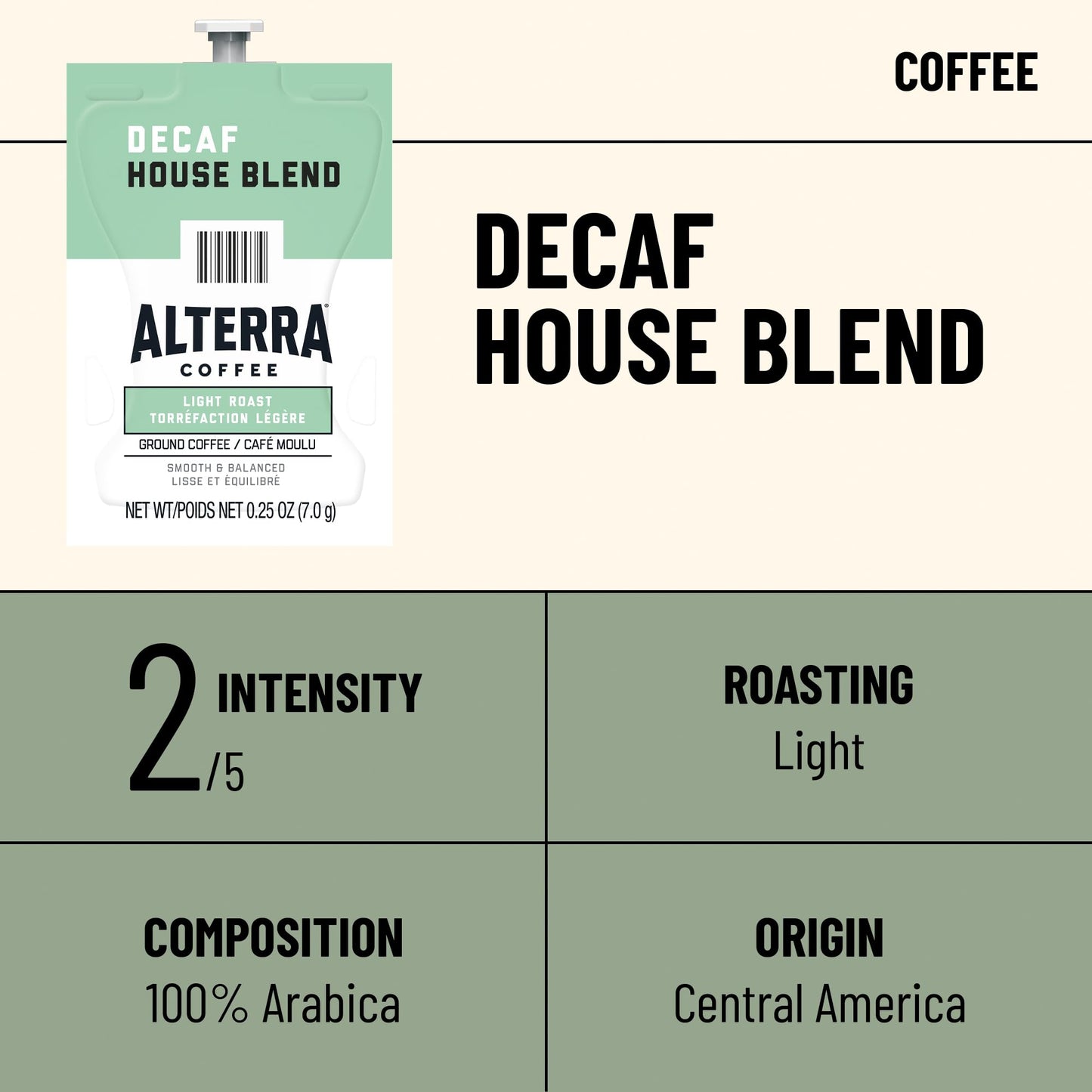 Flavia Decaf House Blend Freshpacks for Flavia malt-inspired, Light Roast, 25 Ounce (Pack of 1)