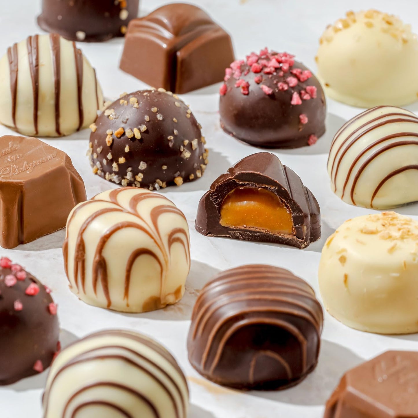 Chocolate Gift Basket  Belgium Truffle Candy Food Gifts Arrangement Platter  Gourmet Snack Box  Mothers Day  Corporate Him and Her  Men Women Family Parties  Bonnie and Pop