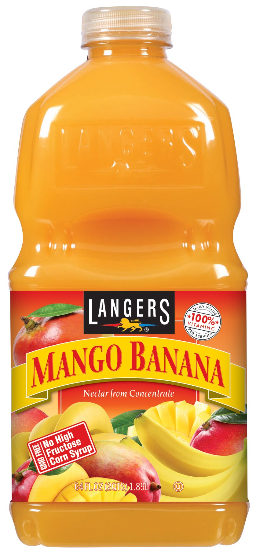 Langers Juice, Mango Banana Nectar, 64 Ounce (Pack Of 8)