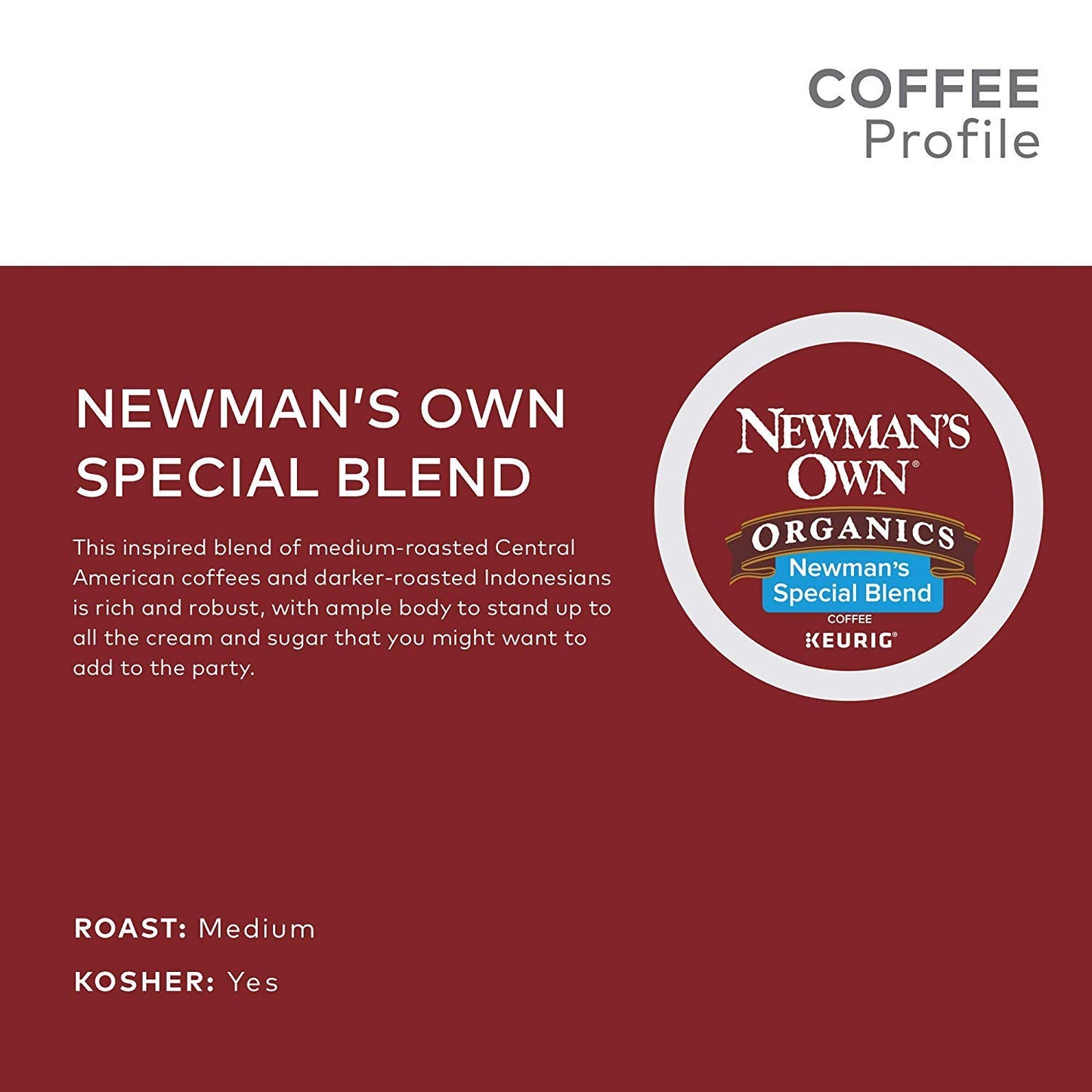 Green Mountain Coffee Newmans Special Blend K-Cup, Medium Roast, 24 Count, Compatible with Keurig malt-inspired