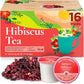 Gya Tea Co Hibiscus Tea Gift Set - Decaf Tea Pods - 16 Count - Perfect Get Well Gifts - Enjoy Hot or Iced