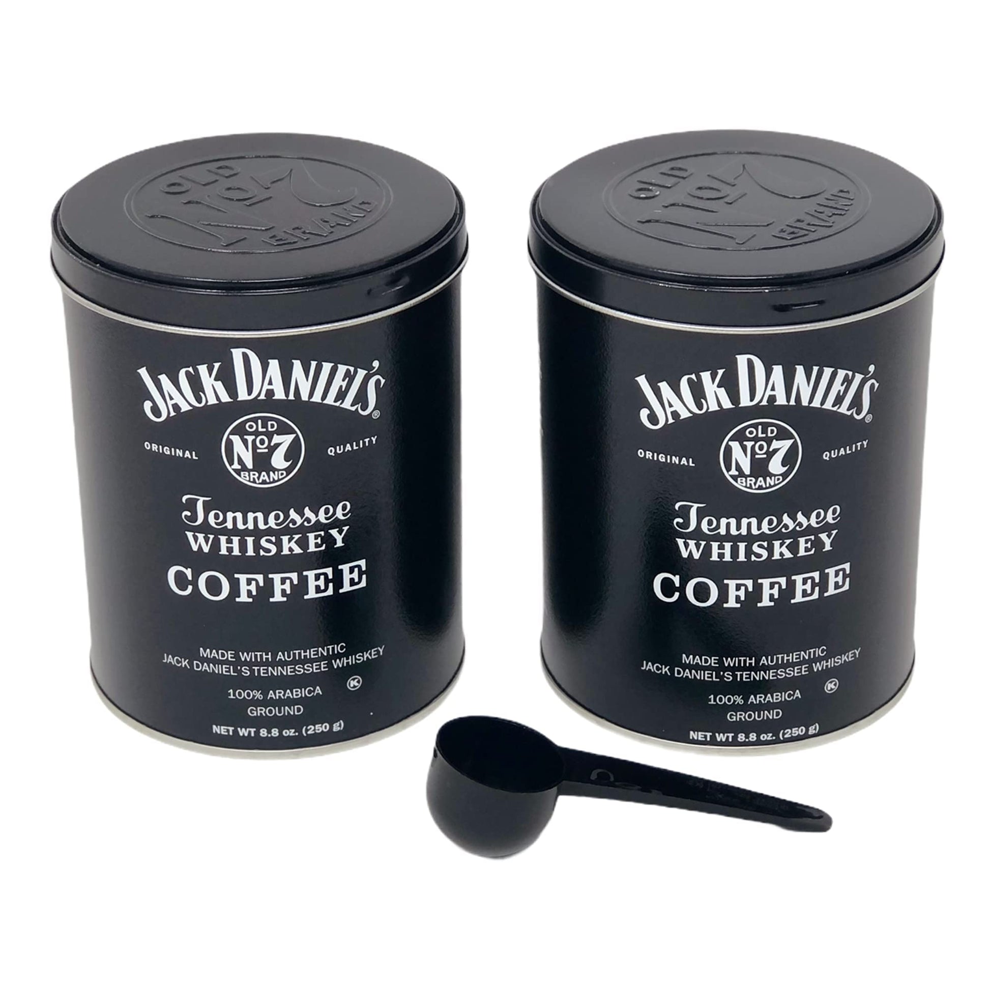 Laras Gourmet Passions Jack Daniels Coffee Pack of 2, 100% Arabica Medium Roast, 8.8oz Each, Includes Measuring Spoon
