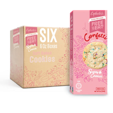 CYBELES FREE TO EAT Gluten-Free & Vegan Cookies - Soft-Baked Snack, 6 oz Pack of 6, Multicolored, Dairy, Soy, & Nut Free