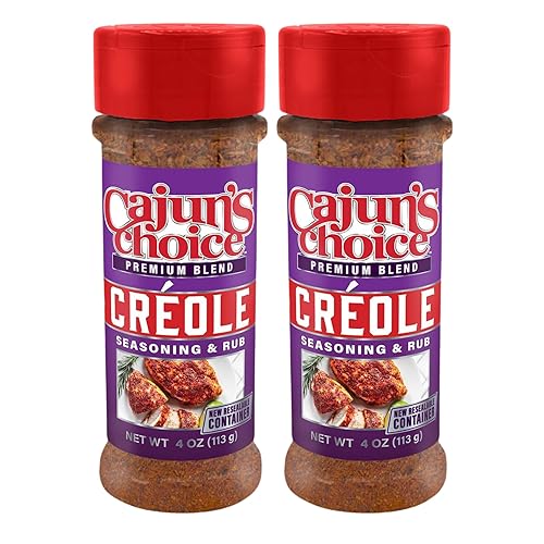 Cajuns Choice Creole Seasoning 3.8 Oz (Pack Of 2) - Use For Grilling Or Cooking Fish, Chicken, Pork, Steak, Vegetables, Burgers,