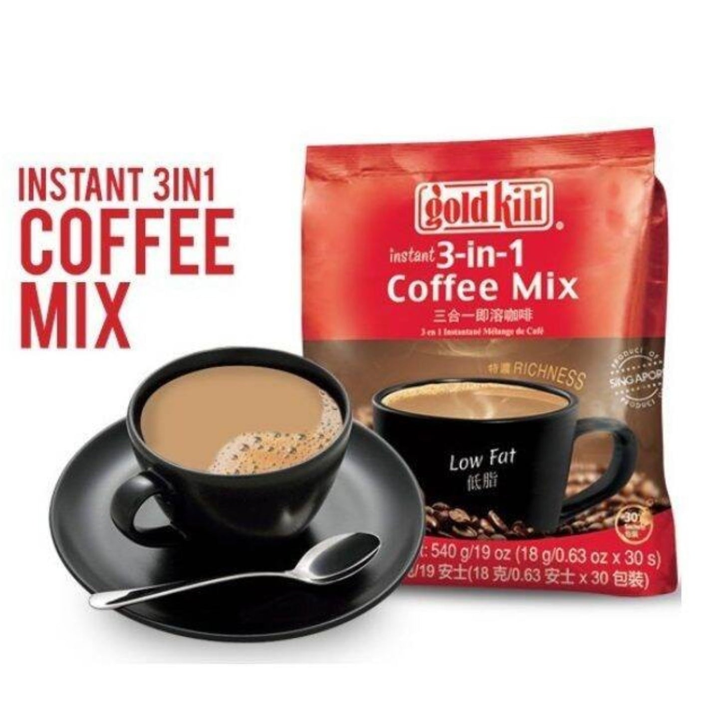 Gold Kili Rich Coffee Mix 3 In 1, 30 -Count