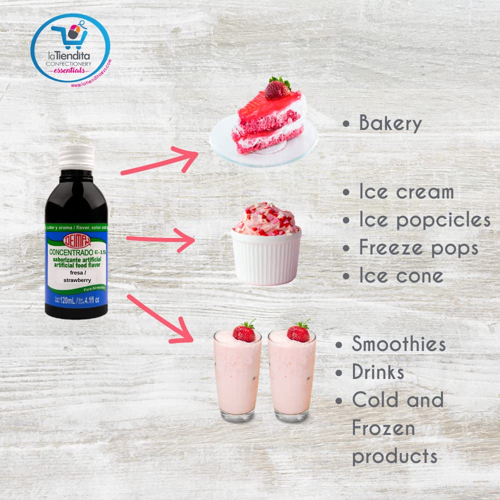 Deiman Artificial Food Flavoring Strawberry E-15 C (4 Fl Oz)