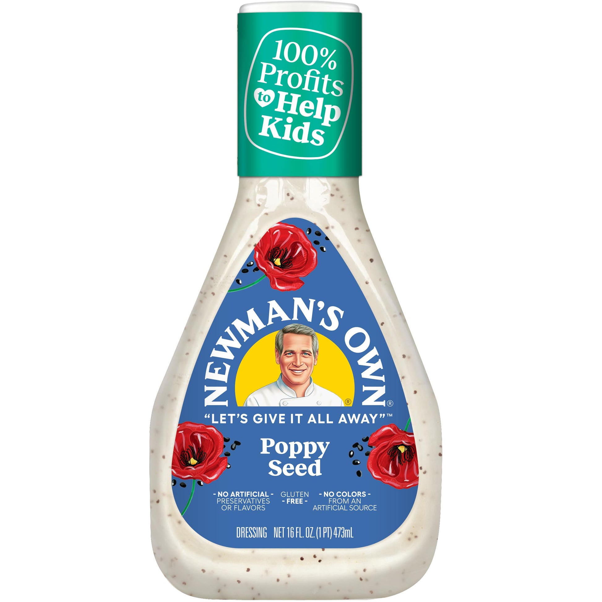 Newmans Own Poppy Seed Salad Dressing, 16 Fl Oz, Model 00046100