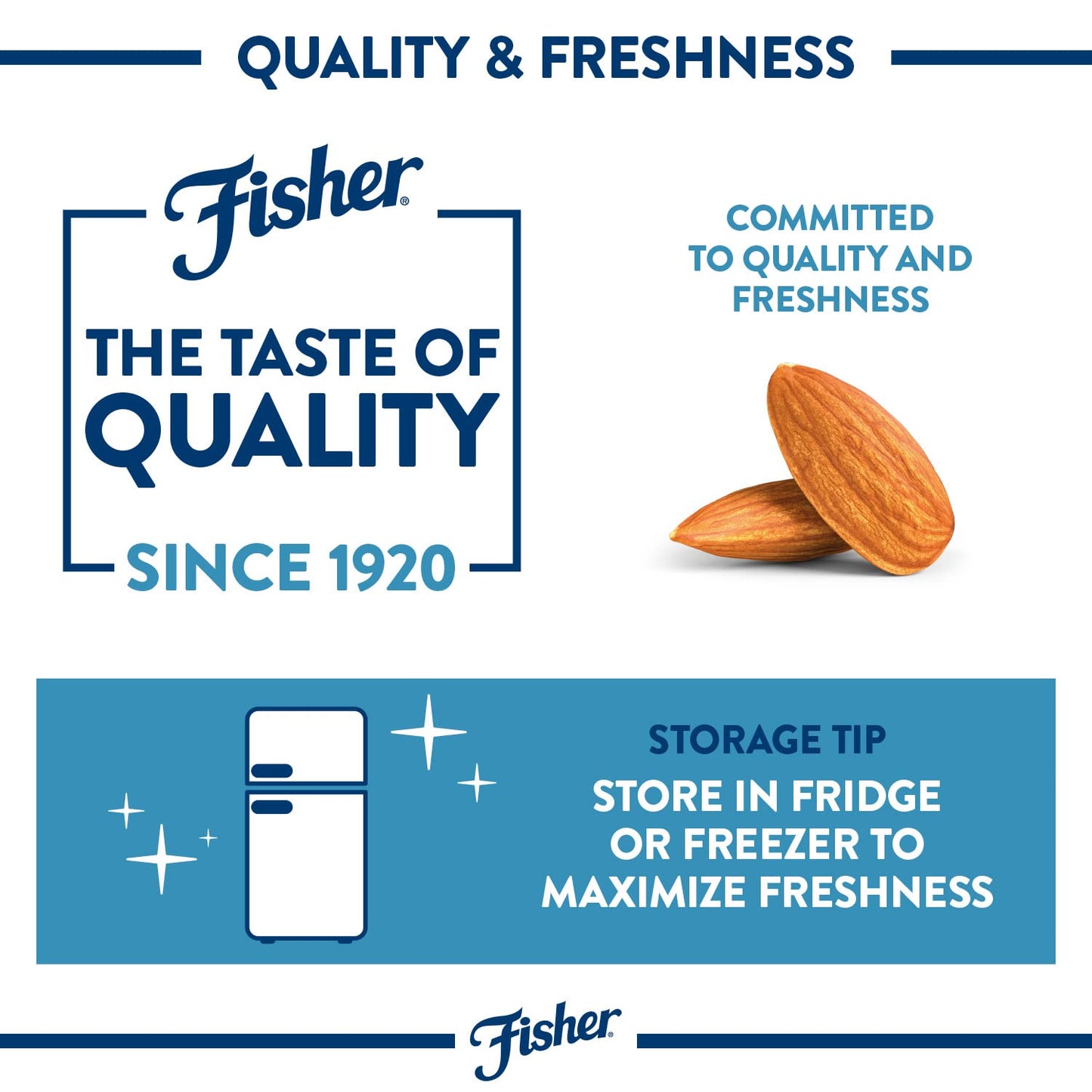 Fisher Unsalted Toasted Sliced Almonds, 10oz Resealable Bag, Brown, Vegan, Gluten Free, Perfect for Cooking, Baking & Snacking
