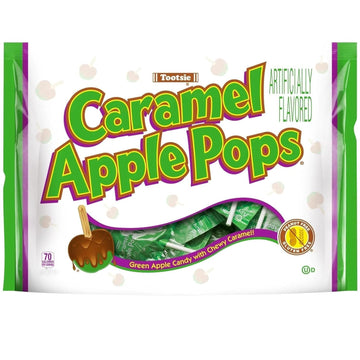 Generic Tootsie Caramel Apple Pops Green 3.75 oz (Pack oF 2)