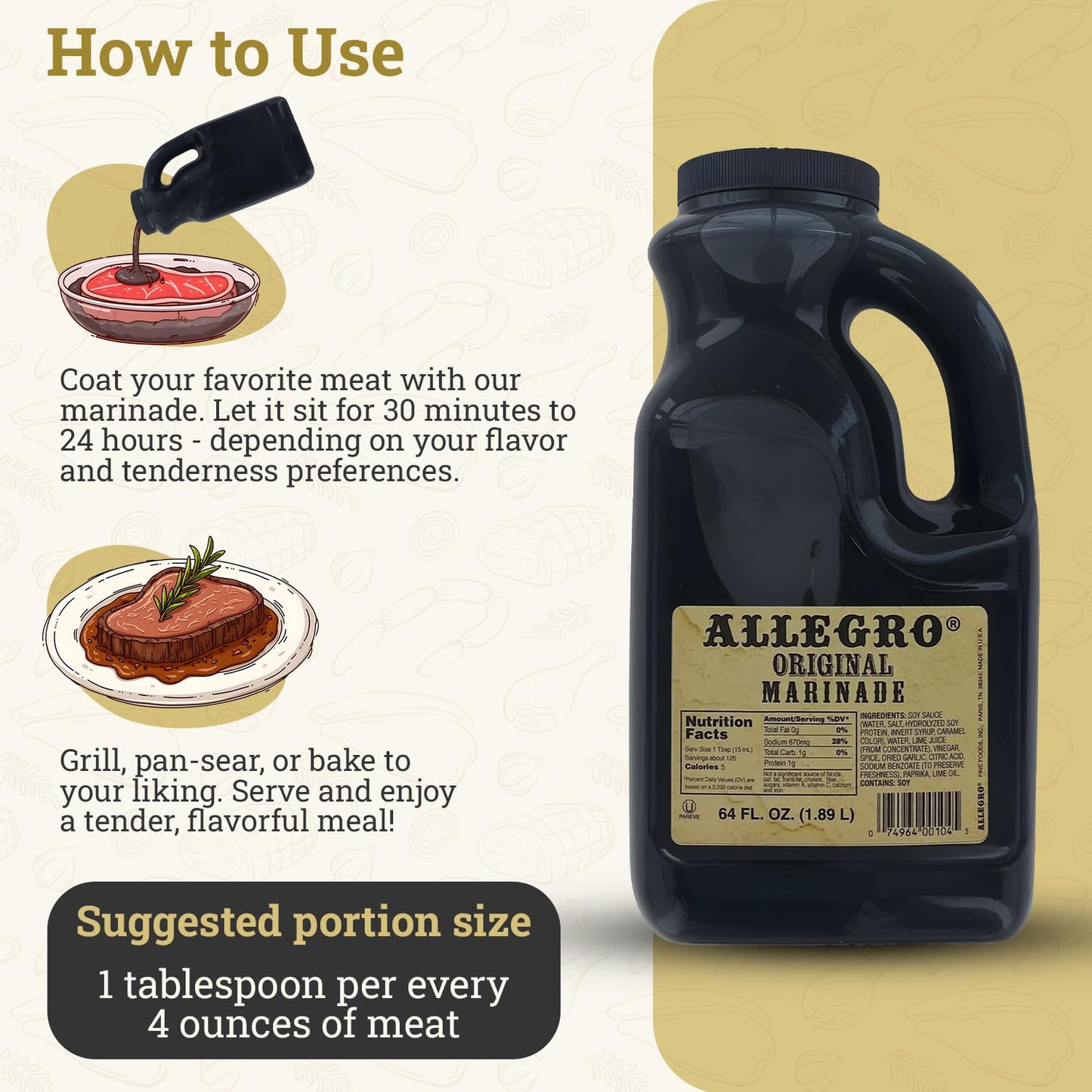 ALLEGRO - The Marinate Everything Marinades - Original 64 oz, Pack of 1