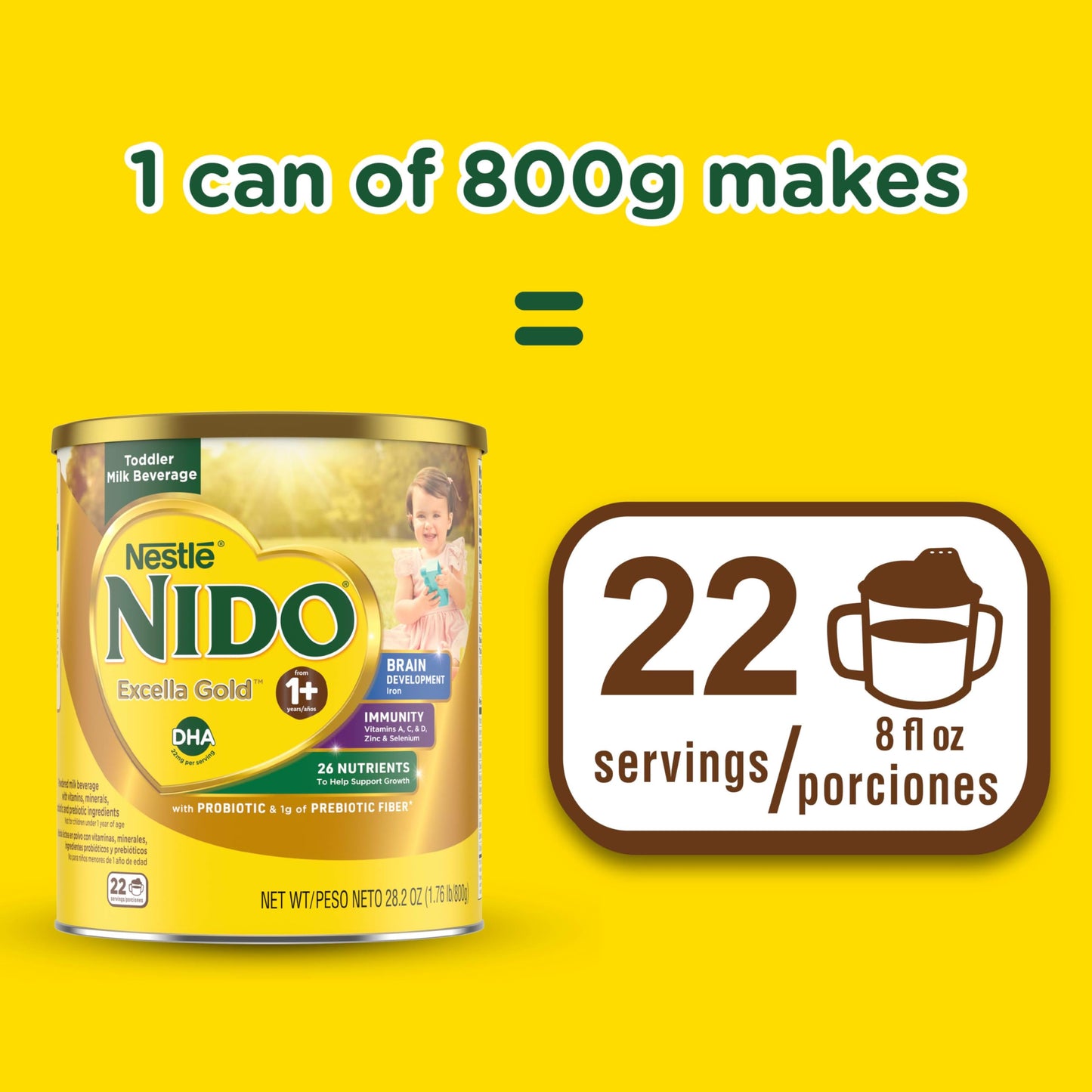 Nestle Nido Excella Gold Original Milk Powder 4 Pack Of 800G
