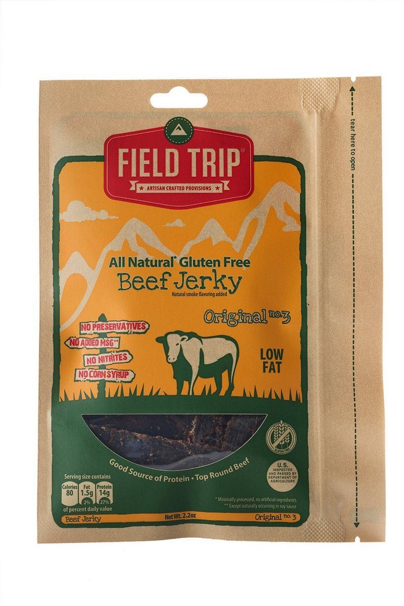 Field Trip All Natural Gluten Free Original No. 3 Beef Jerky 2.2 Oz Pack Of 9
