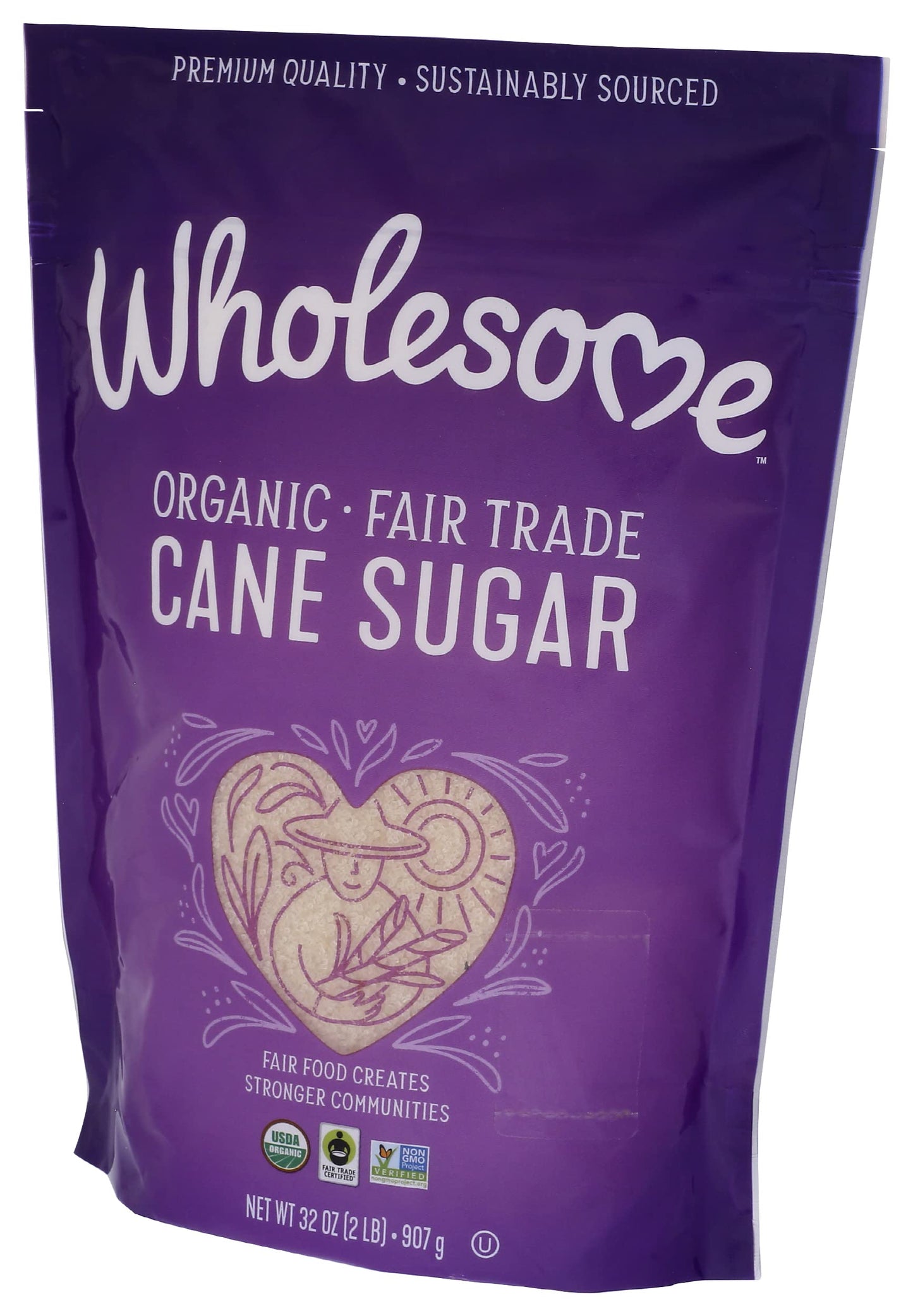 Wholesome Sweeteners, Organic Sugar, Cane, 2 Lb