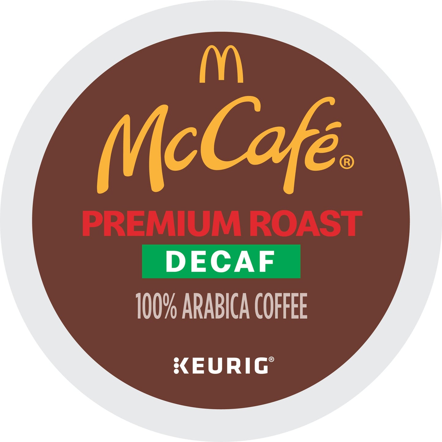 McCafe Premium Roast Decaf Coffee K-Cup Pods, Decaffeinated, 72 Count (6 Packs of 12)