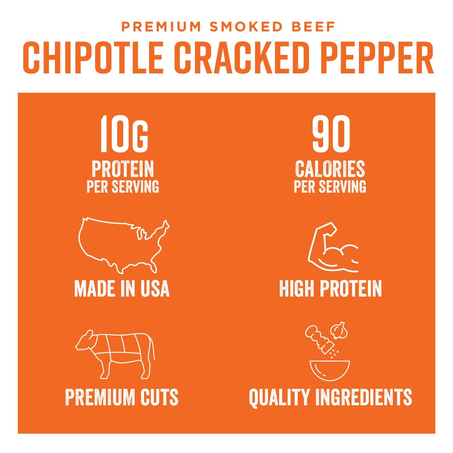 Chefs Cut Real Jerky Steak Jerky, Chipotle  ed Pepper, 2.5 Ounce (Pack of 4)