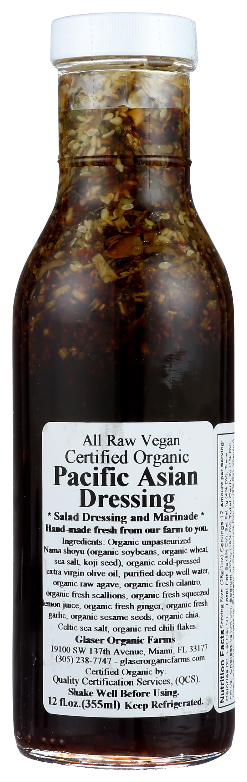 GLASER ORGANIC FARMS Organic Pacific Asian Dressing, 12 FZ
