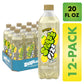 SPLASH FIZZ Lemonade Sparkling Water, 20 Fl Oz Plastic Bottles, 12 Pack, Clear - Refreshing Beverage for Every Occasion