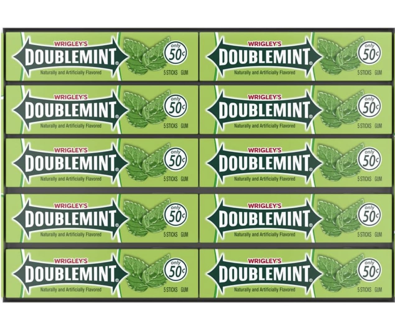 Wrigley Doublemint 5 Stick Gum (40 Packs)